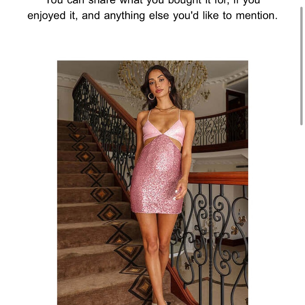 Hello Molly Pink Gold Slip Mini Dress